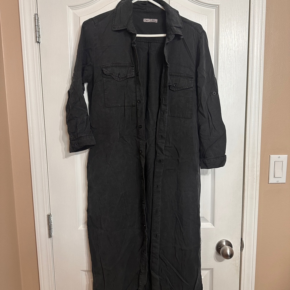 Dex Charcoal Trench Coat
